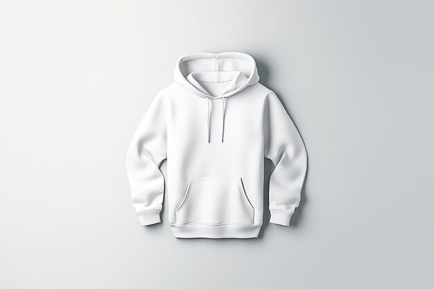 Witte hoodie op effen achtergrond