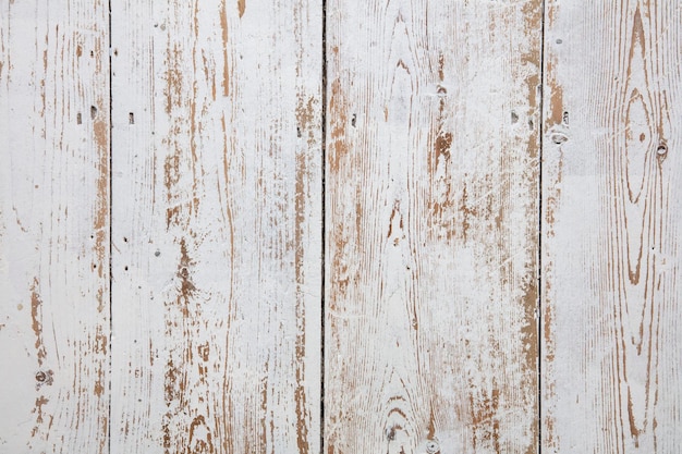 Witte houten vloerplanken verweerde versleten vloerplanken achtergrond wit geverfd