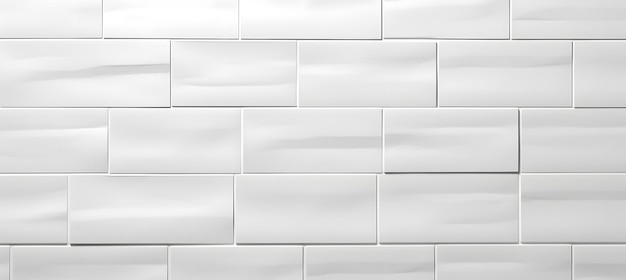 Foto witte keramische rechthoekige mozaïek tegels geometrisch patroon klassieke witte bakstenen tegels