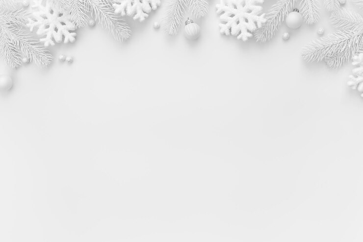 Witte kerst achtergrond met rand