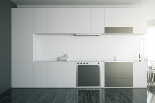 Witte keuken interieur