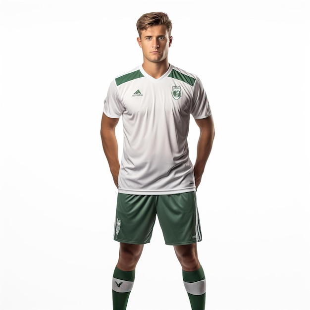 Foto witte kleuren uniform voetballer voetbal witte b