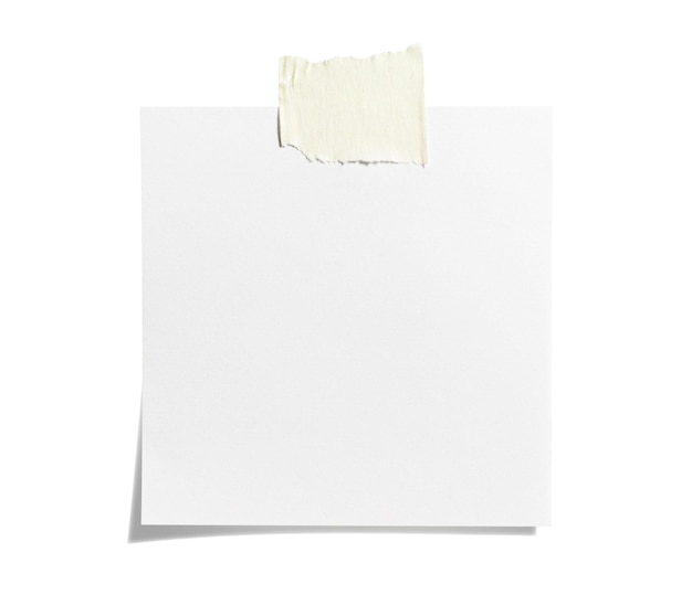 Witte kleverige nota met plakband