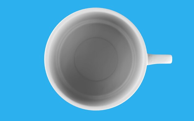 Witte koffiekopjes geïsoleerd op een achtergrond 3d illustratie afbeelding