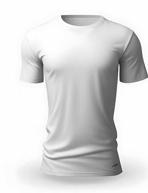 witte lege t-shirt met lege ruimte voor jouw ontwerp op witte achtergrond 3D-rendering t-shirt mockup