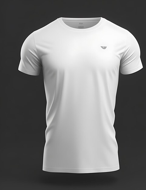 witte lege t-shirt met lege ruimte voor jouw ontwerp op witte achtergrond 3D-rendering t-shirt mockup