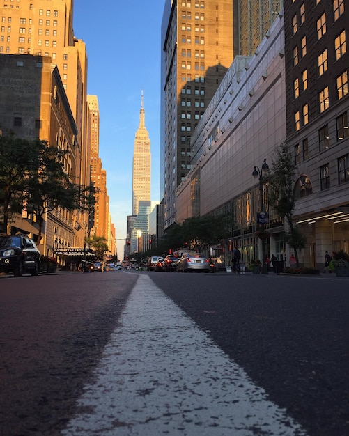 Witte lijnen van NYC