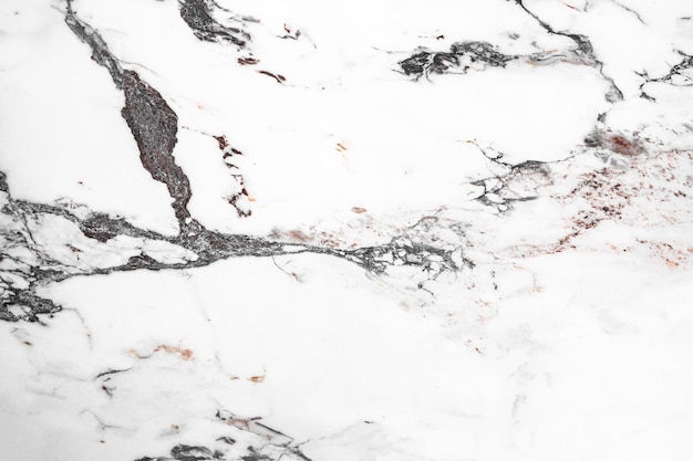 Witte marmeren steen textuur bovenaanzicht abstract patroon met grijze en bruine strepen voor achtergrond of ontwerp kunst