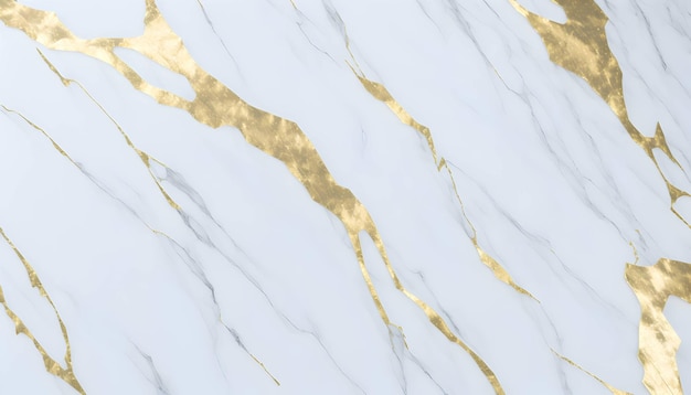 Witte marmeren textuur met gouden aders 3D-rendering 3D illustratie