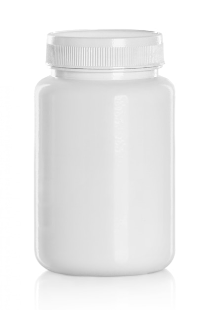 Witte medische tabletten tabletten Capsules Plastic fles