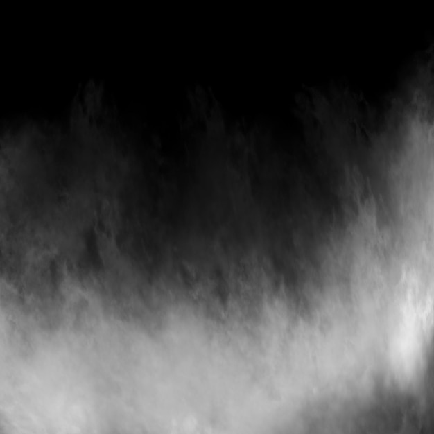 Witte mist- en mist-effect op zwarte achtergrond van het podium, de studio, de showroom