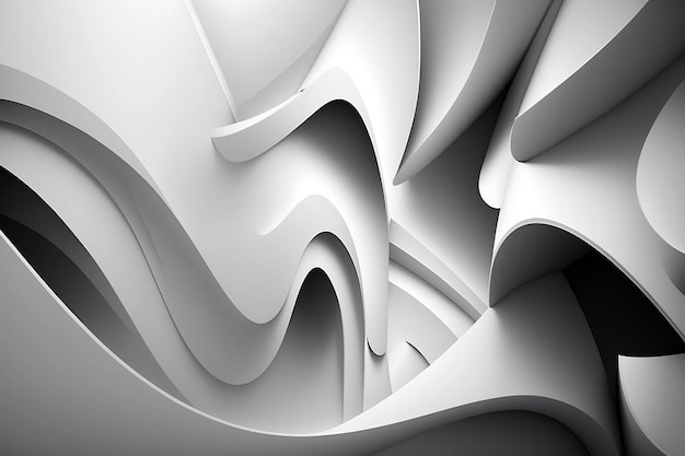 Witte moderne neomorfisme abstracte achtergrond Abstract 3D wit behang