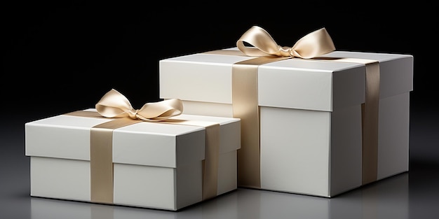 Witte opvouwbare geschenkdoos Geopende en gesloten geschenkdoos