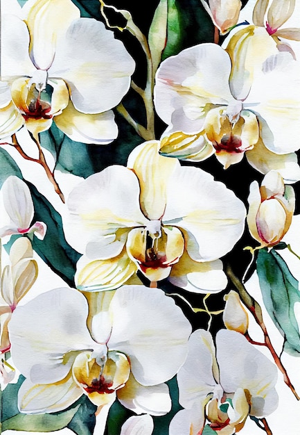 Witte orchidee bloemen abstracte achtergrond