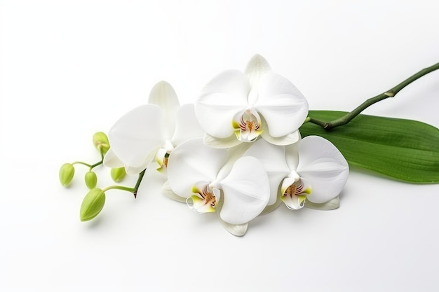 witte orchidee bloemen geïsoleerd op een witte achtergrond