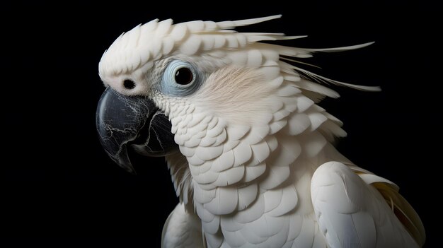 Witte papegaai in close-up