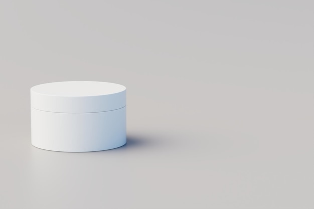 Witte plastic cosmetische meerdere potten Mockup 3D illustratie