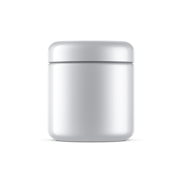 Witte plastic pot Mockup 3D-rendering