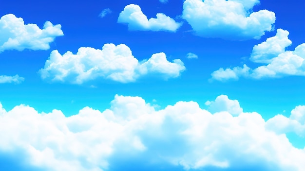 Witte pluizige wolken op blauwe lucht in de zomer