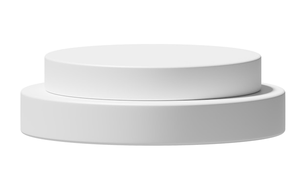 Witte podium geïsoleerde achtergrond platform podium mockup