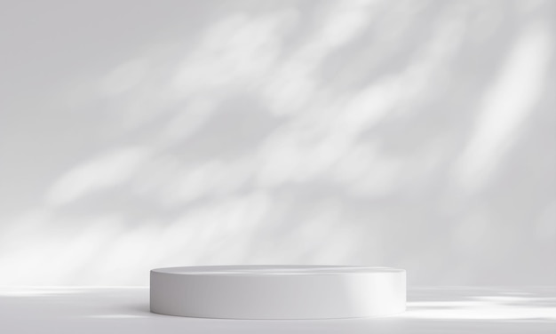 Witte podium-productweergave met lege achtergrond voor het product