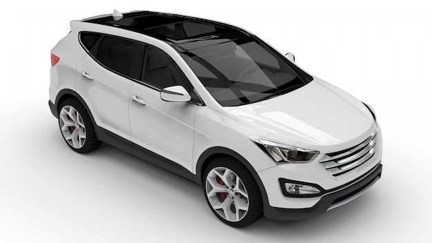 Witte premium stad crossover op wit