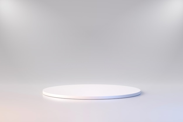 Witte productstand of podiumpedestal