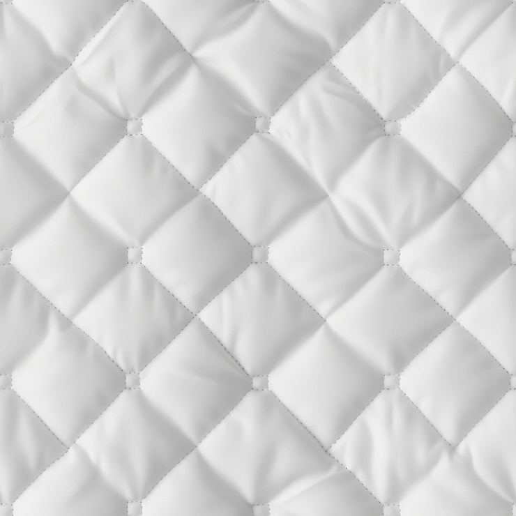 Foto witte quilt stof naadloos patroon achtergrond