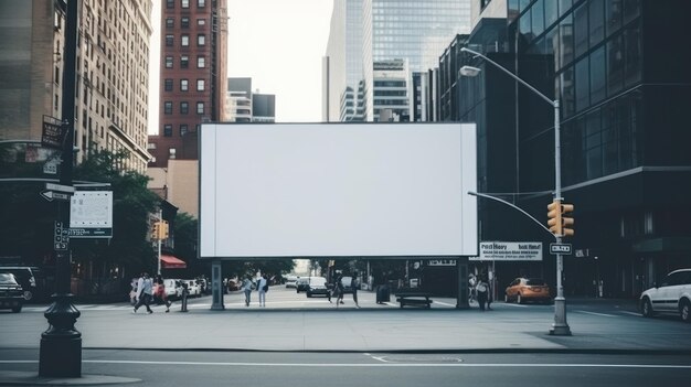 Witte reclamebord op een gebouw