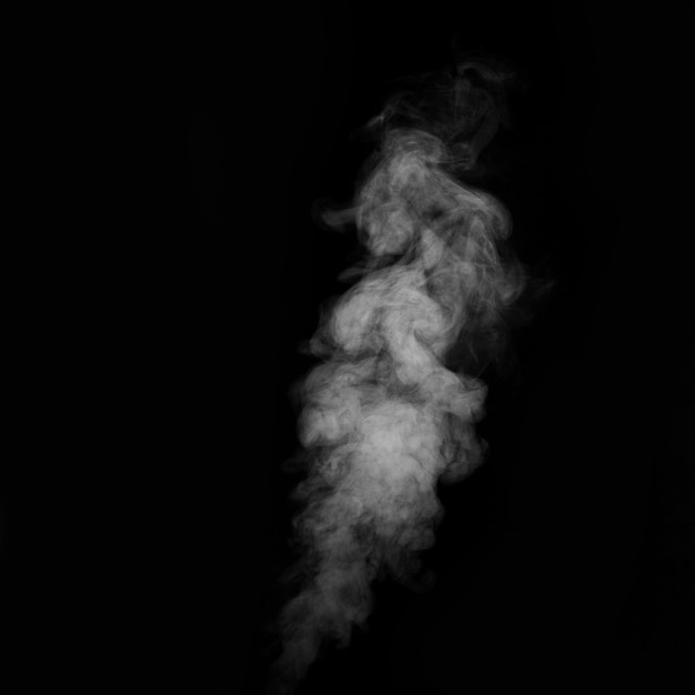 Witte rook op zwarte achtergrond