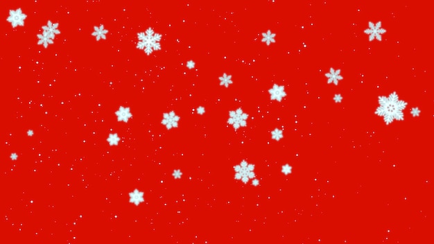 Witte sneeuwvlokken en abstracte deeltjes vallen. Gelukkig Nieuwjaar en Merry Christmas glanzende achtergrond. Luxe en elegante dynamische stijl 3D illustratie voor wintervakantie
