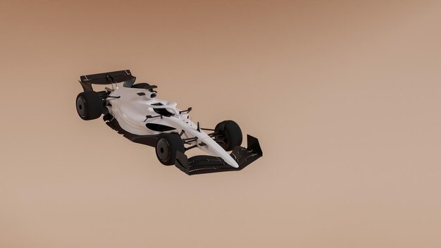 Witte snelle raceauto 3d illustratie