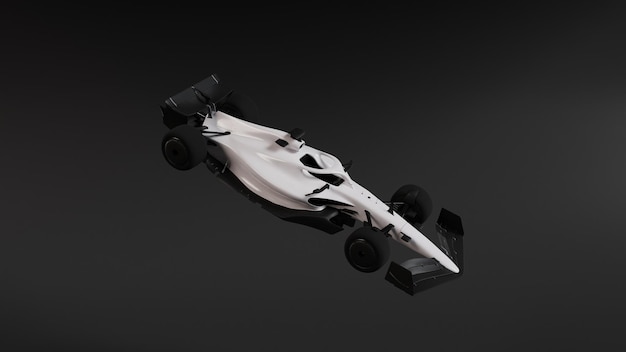 Witte snelle raceauto 3d illustratie