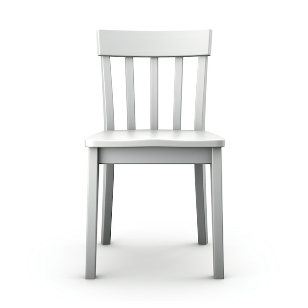 Witte stoel geïsoleerd op een witte achtergrond