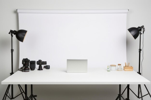 Foto witte studio met verlichting