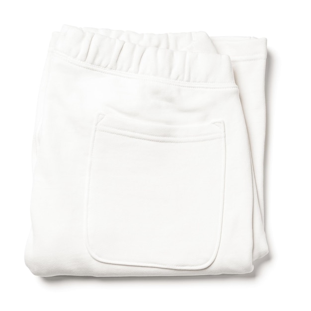 Witte sweatshorts geïsoleerd op witte achtergrond