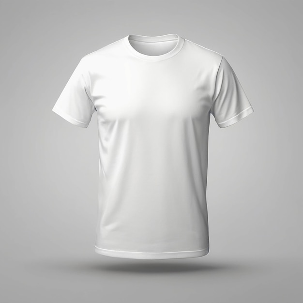 Witte T-shirt mockup mannen als ontwerp sjabloon Het T-shirt is leeg en geïsoleerd op wit