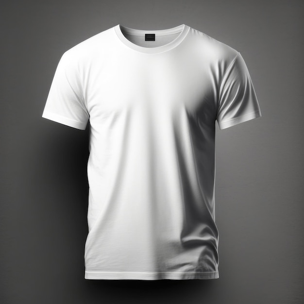 Witte t-shirt op witte achtergrond Illustratie Generatieve AI