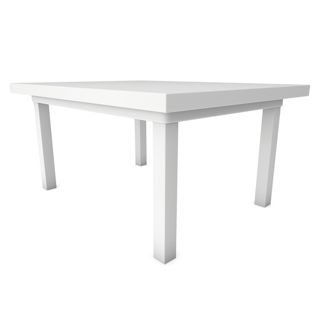 Witte tafel 3D