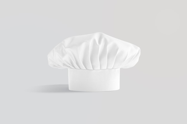 Witte toque koksmuts standaard. Bescherm hoofddeksel. Heldere blanche koepelafdekking voor fornuis of bakker.