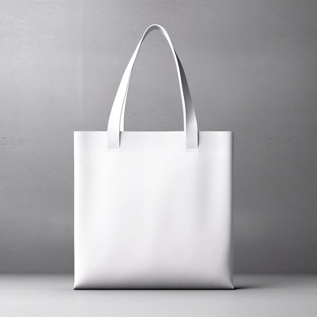 Witte tote bag geïsoleerde mockup Generative Ai