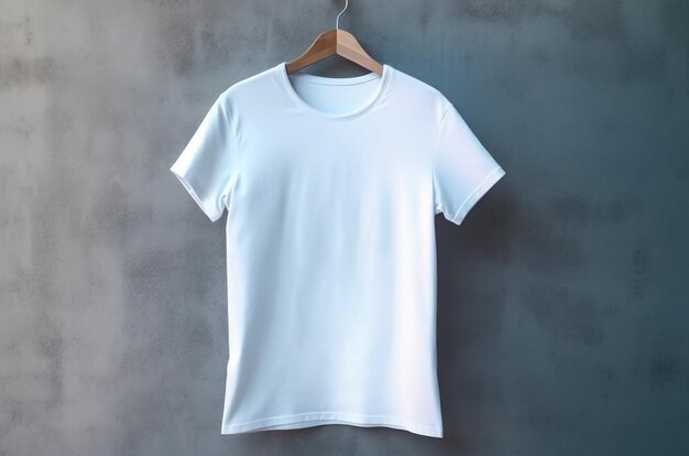 Witte tshirt mockup Voorgrond Blanco polo mockup ontwerp Vooraanzicht Op een grijze achtergrond