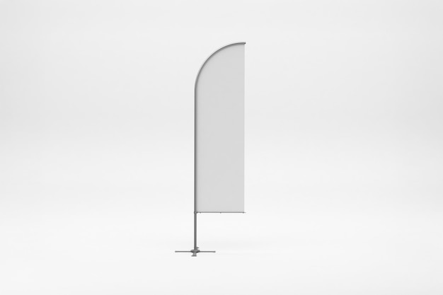 Witte verenvlag op een stand voor reclame en promotie