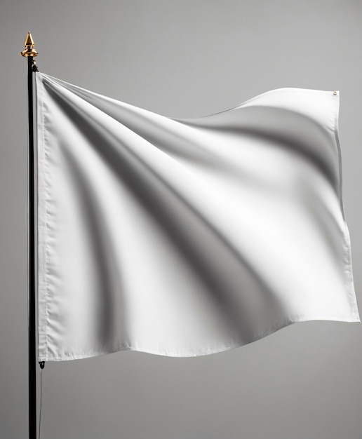 Witte vlag die in de wind fladdert