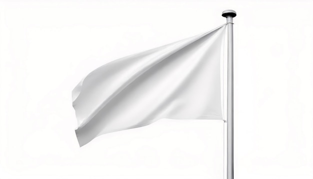 Witte vlag sjabloon geïsoleerd op een witte achtergrond