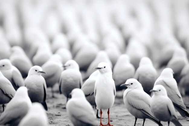 Witte vogel die opvalt uit de menigte Generatieve AI