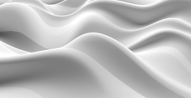 Witte volumetrische abstracte achtergrond gebogen lijnen en vormen AI gegenereerde afbeelding