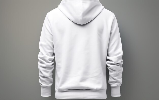 Witte voorkant en achterkant T-shirt en hoodie