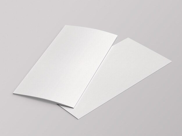 Foto witte vouwflyer en brochure mockup blank image