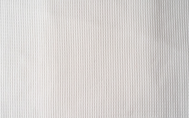 Witte wafel katoenen handdoek, servet. Sluit omhoog beeld van wafelhanddoek. Achtergrondafbeelding, bitmappatroon voor achtergrond of ontwerp gebruiken met kopie ruimte